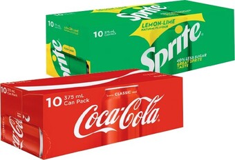 IGA Coca-Cola, Sprite, Fanta or Mount Franklin Lightly Sparking 10x375mL Selected Varieties offer