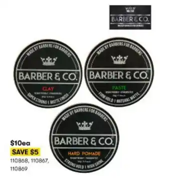 BIG W Barber & Co. Hard Pomade, Clay, Paste offer