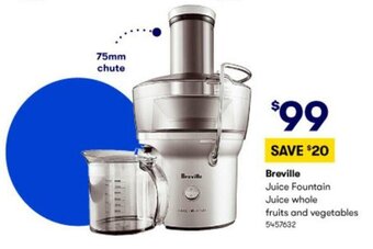 BIG W Breville Juice Fountain offer