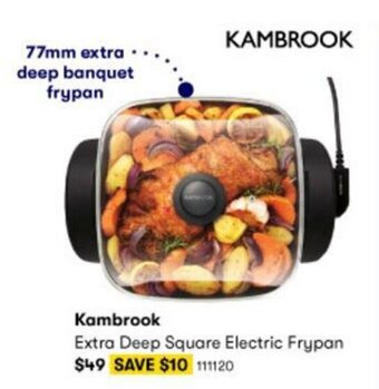 BIG W Kambrook Extra Deep Square Electric Frypan offer