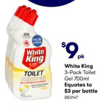 BIG W White King 3 Pack Toilet Gel 700ml offer