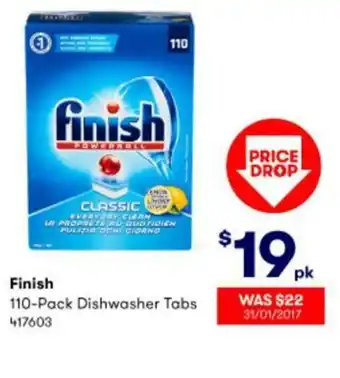 BIG W Finish 110 Pack offer