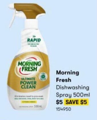 BIG W Morning Fresh Dishwashing Spray 500ml offer