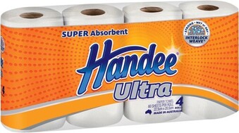 IGA Handee Ultra Original 4 Pack or Double Length Paper Towel 2 Pack offer