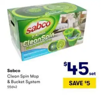 BIG W Sabco Clean Spin Mop & Bucket System offer