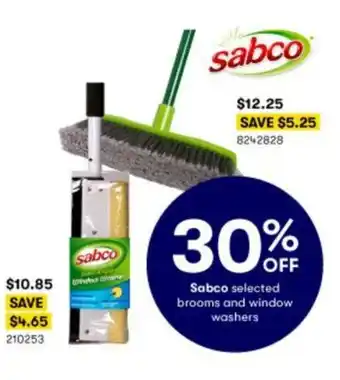BIG W Sabco Selected Brooms and Window Washers offer