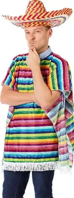 Spartys Mexican Poncho Adult Costume