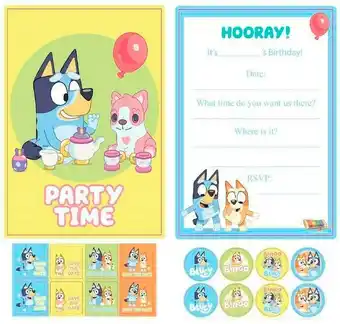 Bluey Postcard Invites 8 Pack