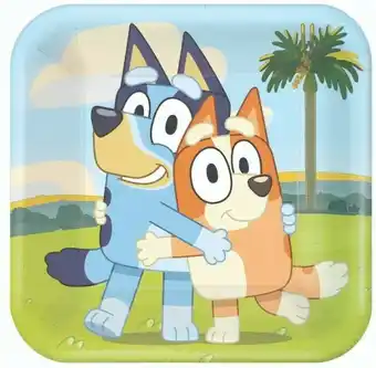 Bluey Square Paper Plates 23cm 8 Pack