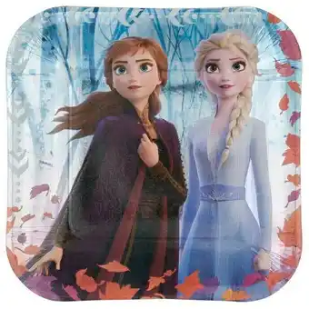 Frozen II Square Paper Plates 18cm 8 Pack