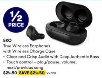 BIG W EKO True Wireless Earphones with Wireless Charge Case offer