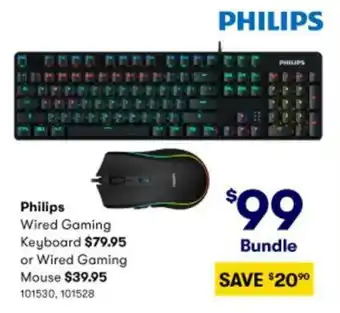 BIG W Philips Wired Gaming Keyboard and Mouse Bundle offer