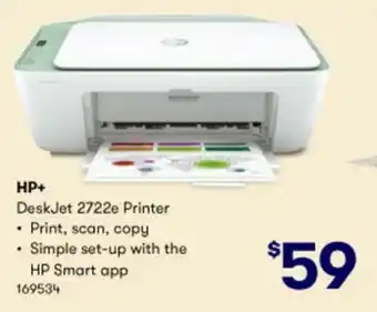 BIG W HP+ Deskjet 2722e Printer offer