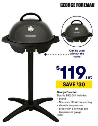 BIG W George Foreman Electric BBQ Grill offer