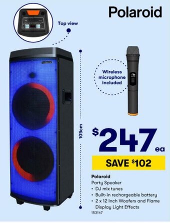 BIG W Polaroid Party Speaker offer