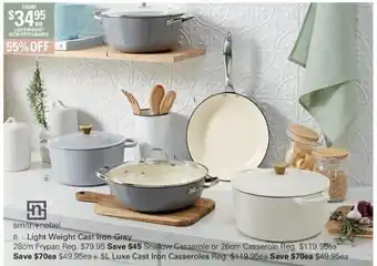 Harris Scarfe Smith + Hotel Light Weight Iron Grey 28cm Frypan offer