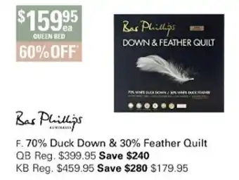 Harris Scarfe Bas Phillips 70% Duck Down & 30% Father Quilt QB offer