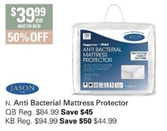 Harris Scarfe Jason Anti-Bacterial Mattress Protector QB offer