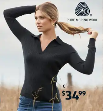 ALDI Women's Merino Cable Knit offer