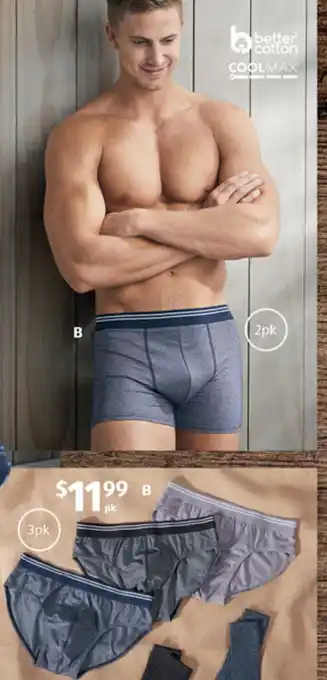 ALDI Men's Briefs 3pk or Trunks 2pk $11.99 offer
