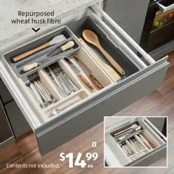 ALDI Expandable Cutlery and Utensils Tray offer