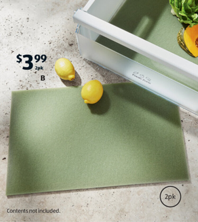 Fridge Shelf Mat/Liner 2pk offer at ALDI
