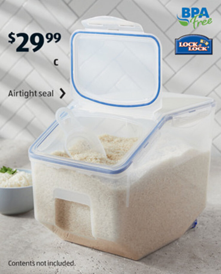 Lock & Lock Rice Case 12L offer at ALDI