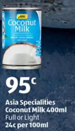 ALDI Asia Specialities Coconut Milk 400ml offer