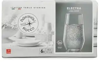 BIG W Bormioli Rocco 6-Pack &#039;Electra&#039; Long Drink Glasses 390ml offer
