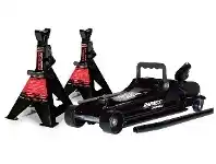 Auto One Impact 1.7 Tonne Trolley Jack & 2 Tonne Ratchet Axle Stands offer