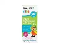 Brauer Baby & Kids Liquid Multivitamin for Kids with Iron 200ml