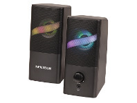 Jaycar Electronics 2CH Powered PC Stereo Speakers with RGB Lights offer