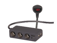 Jaycar Electronics 12V 3 Way Lighter Plug Splitter with 4 USB Ports offer