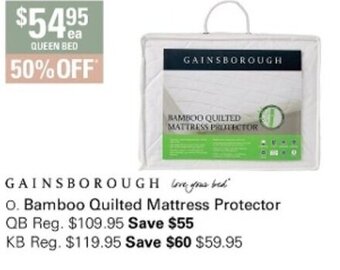 Harris Scarfe Gainsborough Bamboo Quilted Mattress Protector QB offer
