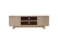Harold Mountain Ash Timber 2 Door TV Unit, 180cm, White Wash