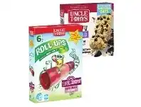 Foodworks Uncle Tobys Roll Ups 94g, Muesli or Yoghurt Topps Bars 185g offer
