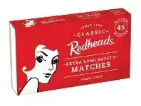 Foodworks Redheads Extra Long Matches 45 Pack offer