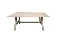LivingStyles Harold Mountain Ash Timber Dining Table, 210cm, White Wash offer