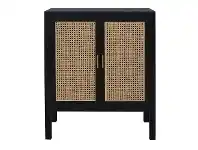LivingStyles Sanderson Bayur Wood & Rattan 2 Door Sideboard, 75cm offer