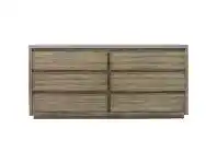 LivingStyles Flavio Acacia Timber 6 Drawer Dresser offer
