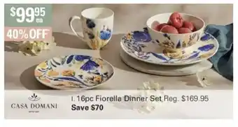 Harris Scarfe Casa Domani 15pc Fiorella Dinner Set offer