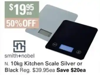 Smith + Novel 10kg Kitchen Scale Silver or Black