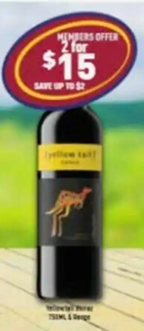 Yellow Tail Shiraz 750mL