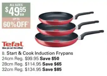 Harris Scarfe Tefal Start & Cook Induction Frypan All Sizes offer