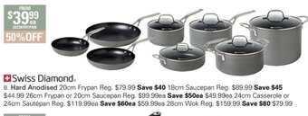 Harris Scarfe Swiss Diamond Hard Anodised 20cm Frypan offer