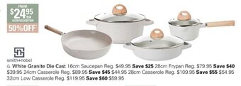 Harris Scarfe Smith+Nobel White Granite Die Cast 16cm Saucepan offer