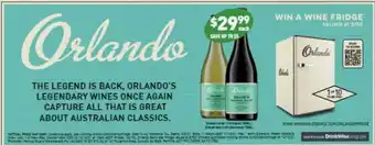 Orlando Cellar 12 Grenache 750mL / Orlando Hillary AH Chardonnay 750mL