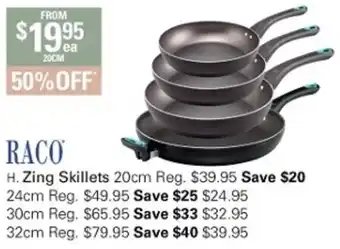 Harris Scarfe Raco Zing Skillets 20cm offer