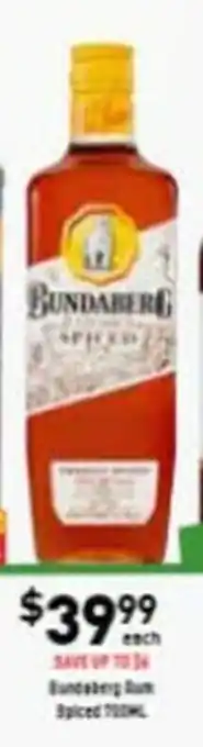 Liquor Legends Bundaberg Rum Spiced offer