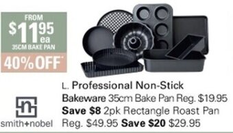 Smith+Nobel Professional Non-Stick Bakeware 35cm Bake Pan